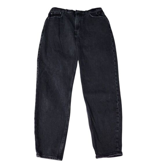 Abercrombie Jeans Womens 27 Black The‎ 80s Mom High-Rise Denim Boho Tapered Y2K - Picture 1 of 9